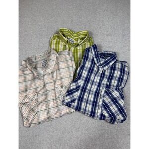 Lot Of 3 Heybo Outdoors Mens Size 3XL Plaid Button Up Shirts